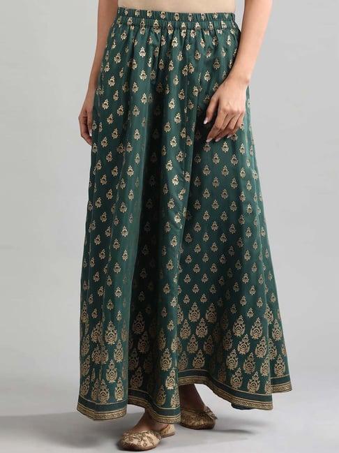 aurelia green printed skirt