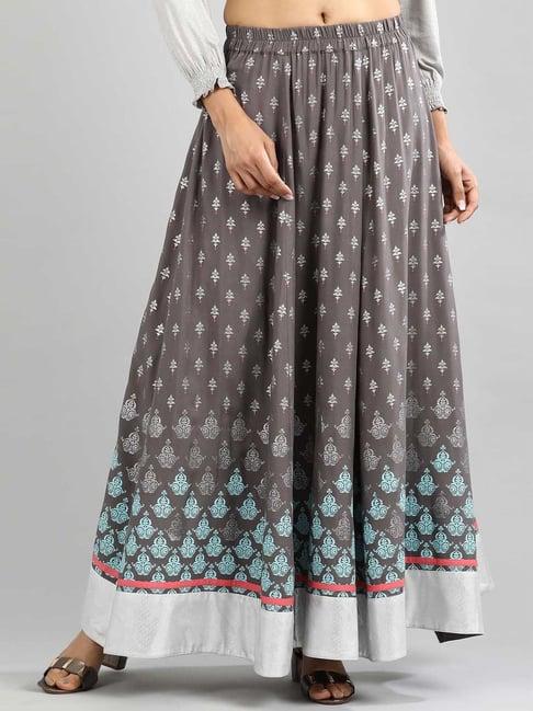 aurelia grey printed skirt