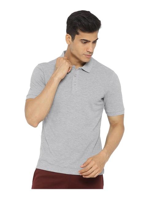 alcis grey polo collar t-shirt