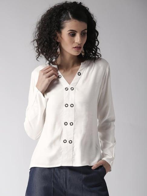 style quotient white regular fit shirt