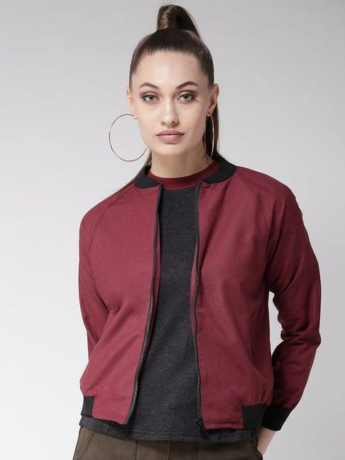 style quotient wine full sleeves jacket