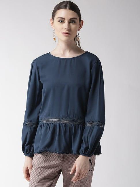 style quotient navy lace top