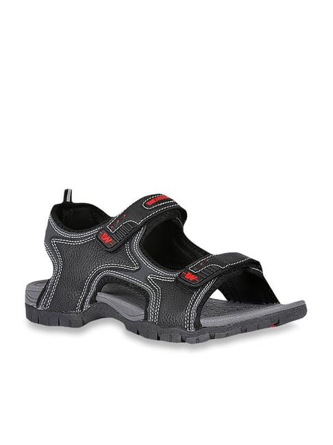 weinbrenner by bata men's black floater sandals