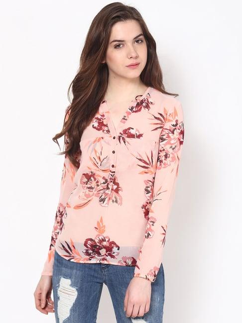 harpa peach floral top