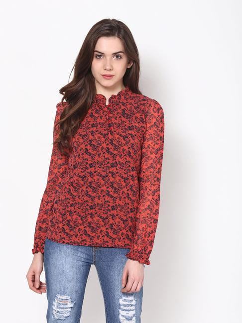 harpa orange floral top