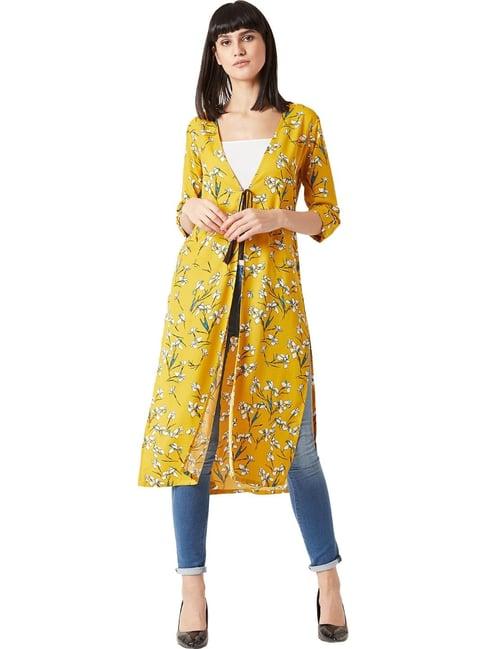 miss chase mustard floral print jacket