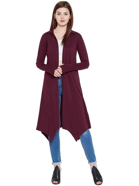 hypernation burgundy cotton shrug