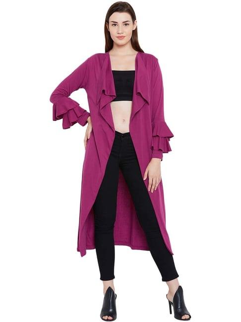 hypernation magenta cotton shrug