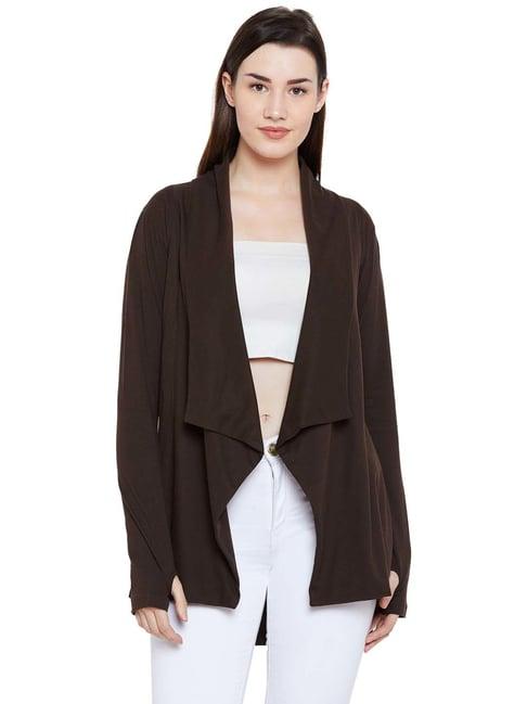 hypernation brown cotton shrug