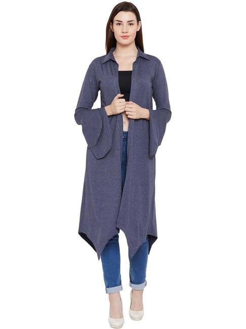 hypernation pigeon blue bell sleeves shrug