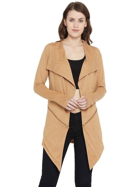 hypernation khaki cotton shrug