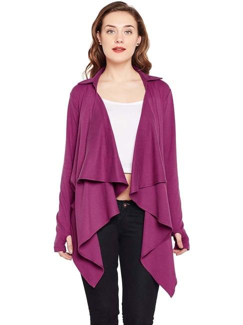 hypernation magenta cotton shrug