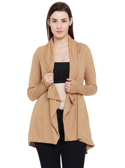 hypernation khaki cotton shrug