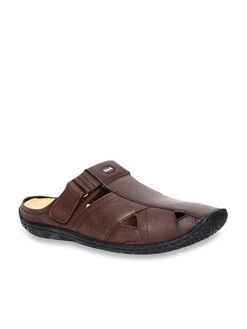 scholl by bata men's brown casual sandals