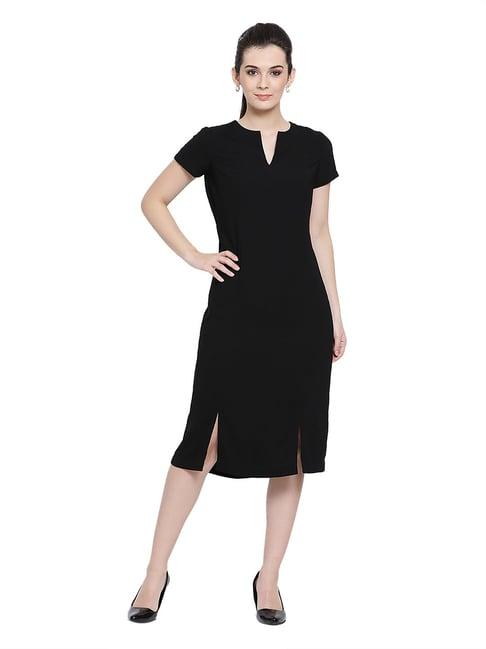 office & you black straight fit dress