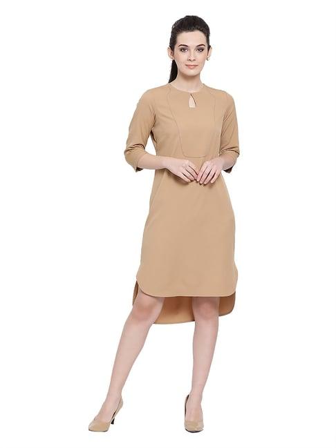 office & you beige straight fit tunic