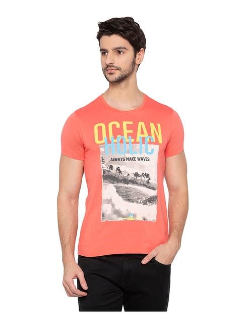 spykar coral crew t-shirt