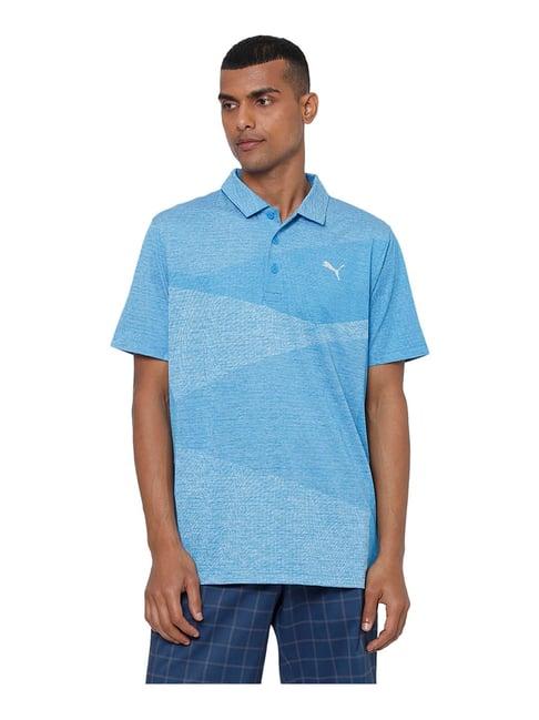 puma blue regular fit polo t-shirt