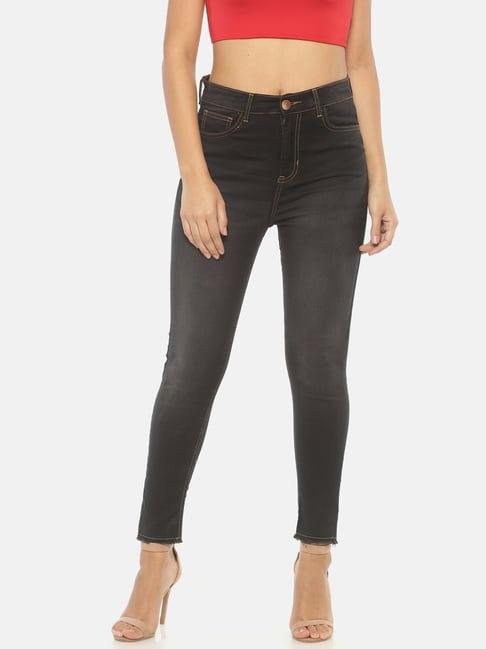 isu black cotton jeans