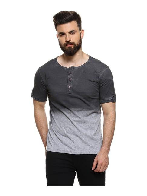 campus sutra grey henley t-shirt