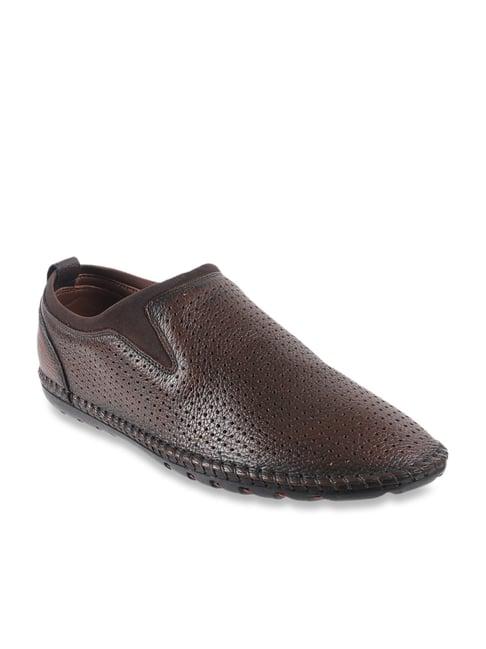 mochi men's brown casual slip-ons