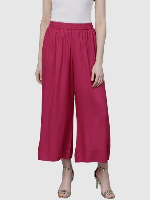 ksut fuchsia regular fit palazzos