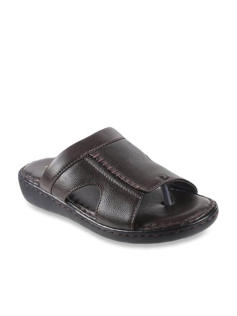 metro men's dark brown casual sandals