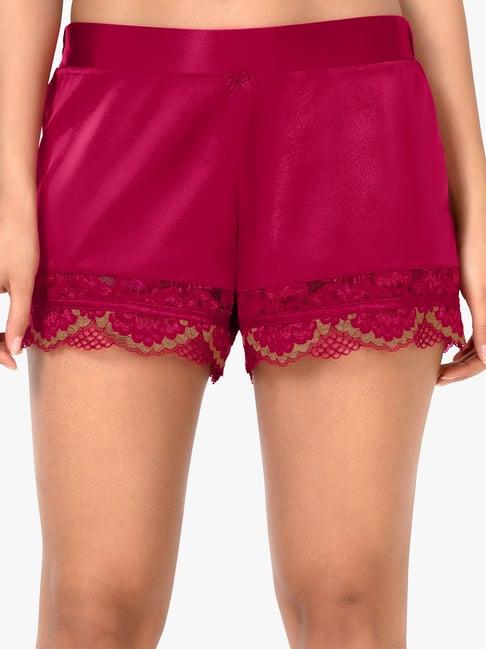 amante persian red lace shorts