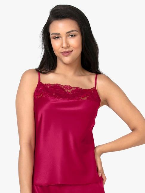 amante persian red lace cami