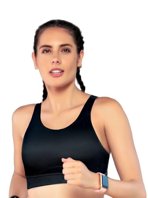 enamor sb18 convertible back high impact bra padded wirefree full coverage black