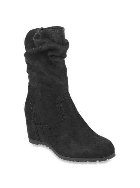 metro black wedge booties