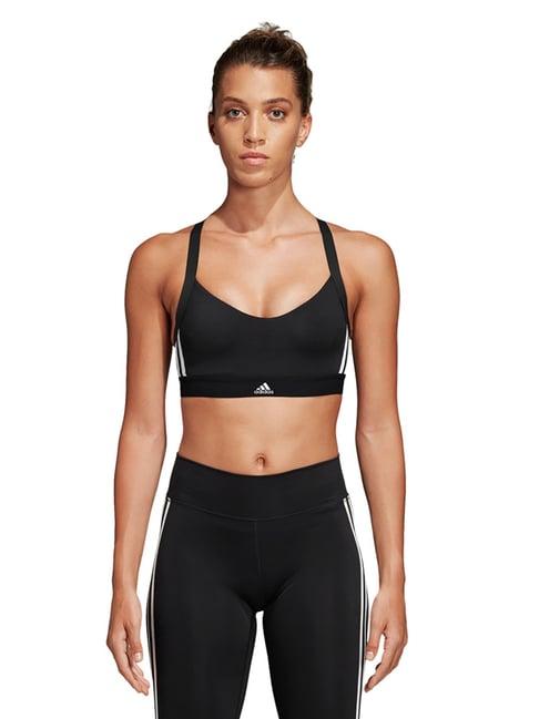 adidas black non wired padded sports bra