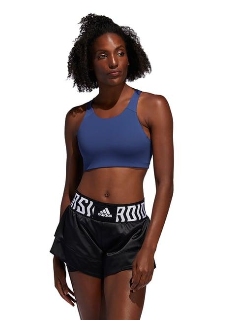 adidas blue non wired non padded sports bra