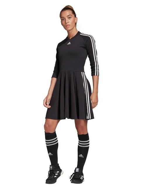 adidas black above knee dress