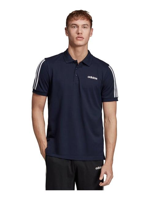 adidas navy regular fit polo t-shirt