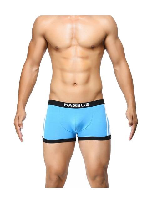 basiics by la intimo blue cotton trunk