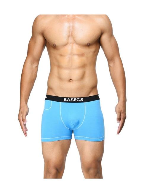 basiics by la intimo blue cotton trunk