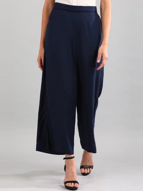 aurelia navy regular fit palazzos