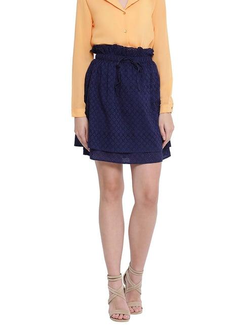 oxolloxo navy star stylized woman skirt