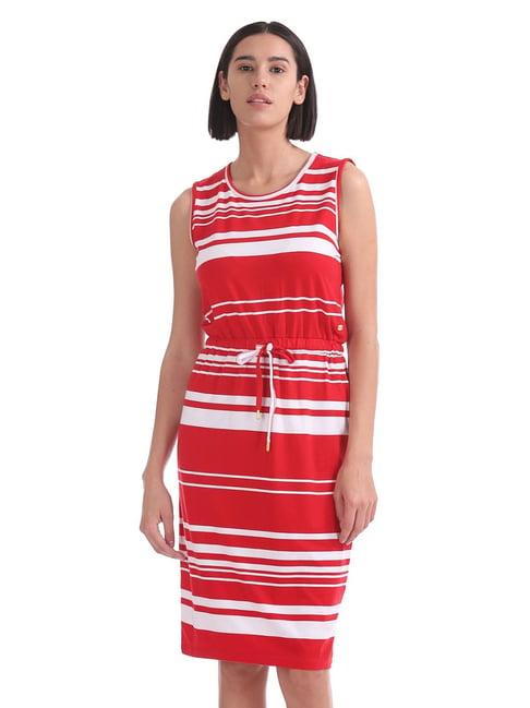 u.s. polo assn. true red striped dress