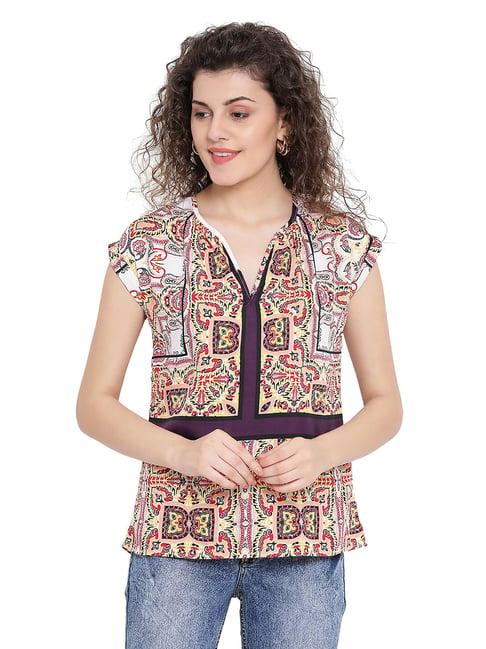 oxolloxo multicolor printed fusion mondue top