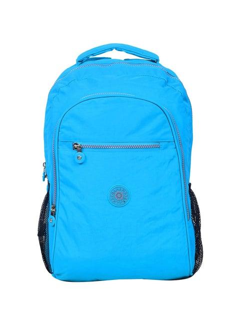 bahama crinkle blue nylon medium backpack