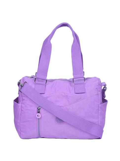 bahama crinkle light purple solid medium handbag