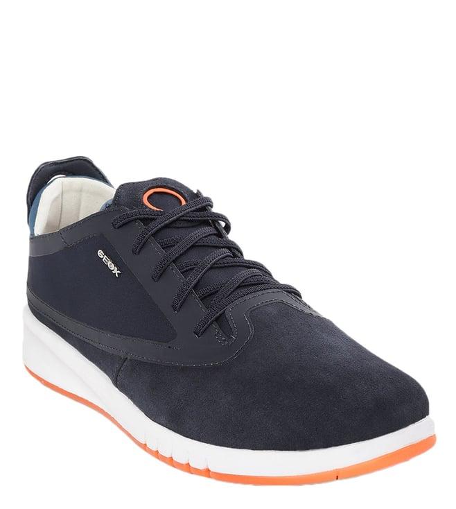 geox men's mesh navy sneakers