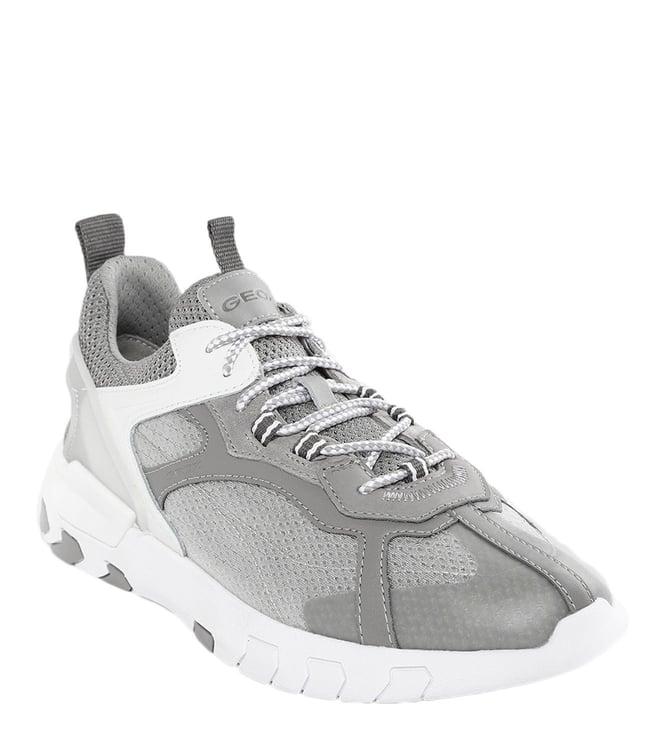 geox men's textile grey sneakers