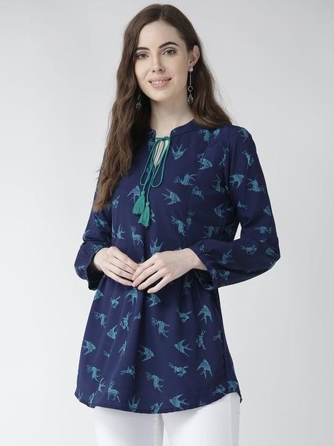 rangmayee navy printed tunic