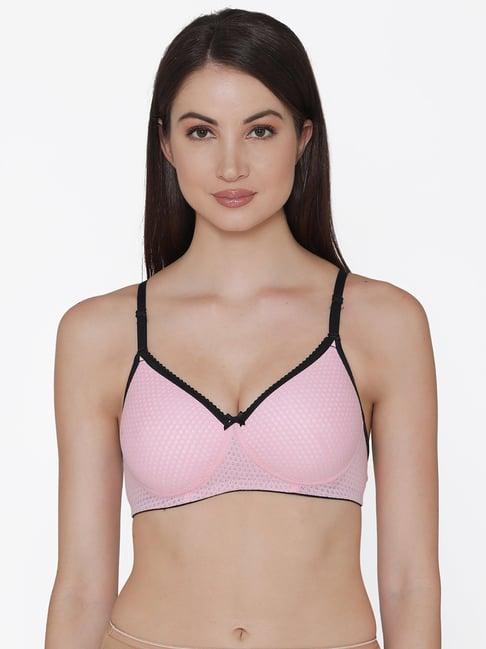 clovia pink padded non wired t-shirt bra