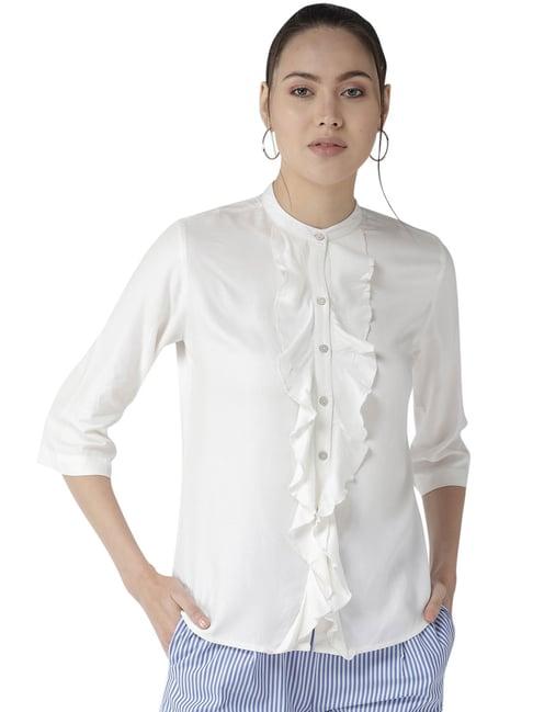 style quotient off white regular fit shirt