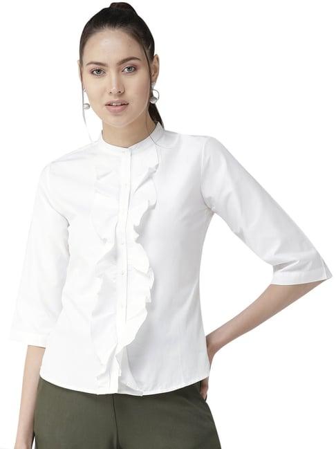 style quotient off white regular fit shirt