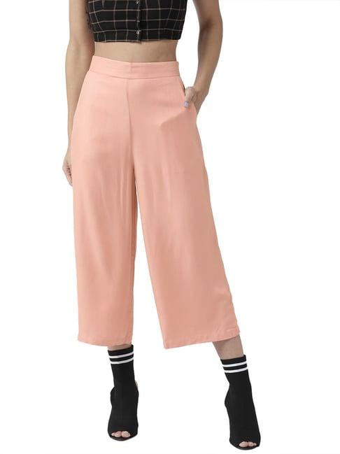 style quotient beige regular fit culottes